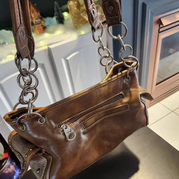 Montana West Purse / Brown and Turquoise - Picture 8 of 13